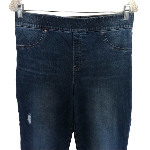 Spanx Pull Distressed Ankle skinny jeans medium wash - Picture 5 of 9